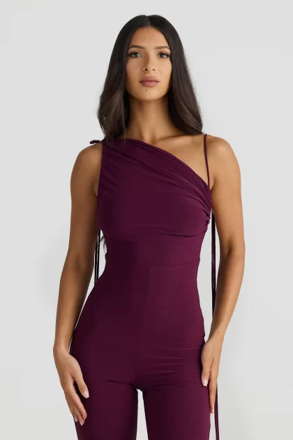 MELANI Selene Multi Way Jumpsuit - Mulberry - Image 3