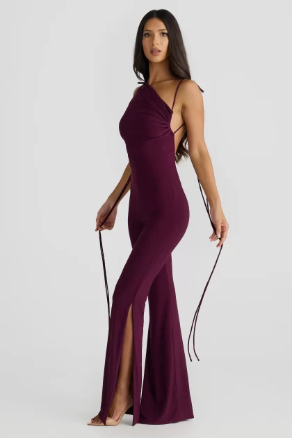 MELANI Selene Multi Way Jumpsuit - Mulberry - Image 4