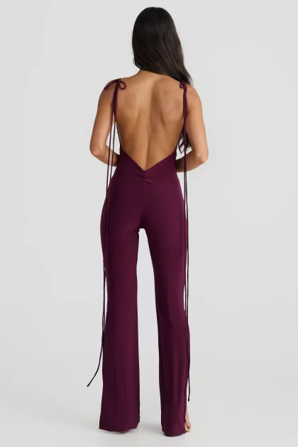 MELANI Selene Multi Way Jumpsuit - Mulberry - Image 5