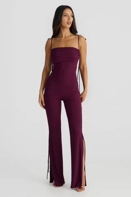 MELANI Selene Multi Way Jumpsuit - Mulberry - Image 6