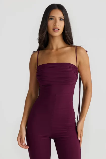 MELANI Selene Multi Way Jumpsuit - Mulberry - Image 7