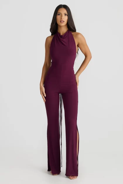 MELANI Selene Multi Way Jumpsuit - Mulberry - Image 8
