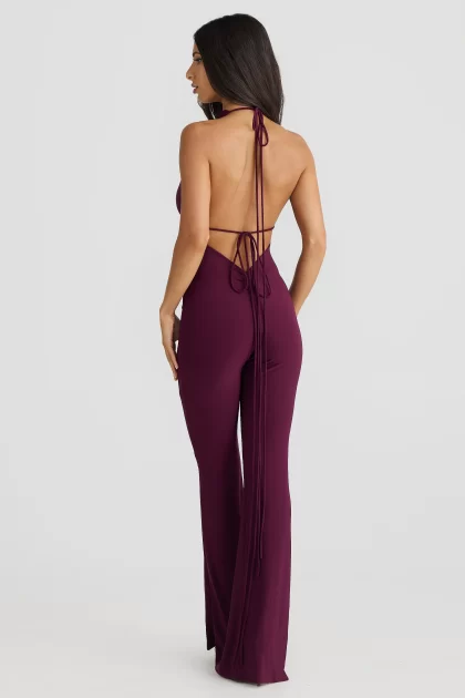 MELANI Selene Multi Way Jumpsuit - Mulberry - Image 9