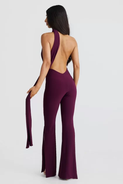 MELANI Vera Multi Way Jumpsuit - Mulberry - Image 2