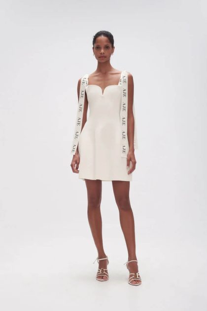 AJE Amber Knit Dress - White (HIRE) - Image 2