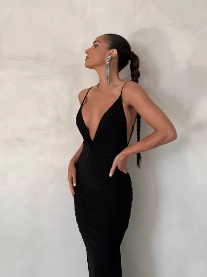 MELANI Veronica Dress - Black - Image 3