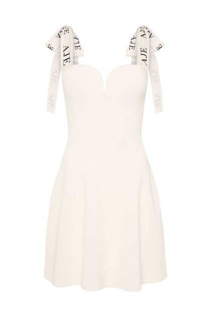 AJE Amber Knit Dress - White (HIRE) - Image 6