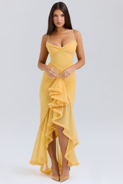 HOUSE OF CB Gabbi Dress - Apricot (HIRE) - Image 11
