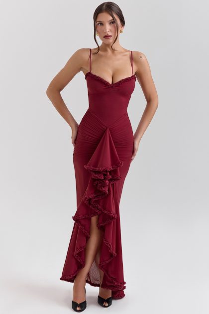 HOUSE OF CB Gabbi Dress - Wine (HIRE) - Image 5
