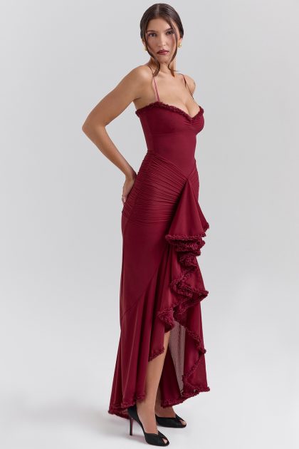 HOUSE OF CB Gabbi Dress - Wine (HIRE) - Image 7