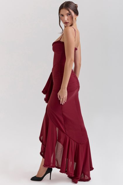 HOUSE OF CB Gabbi Dress - Wine (HIRE) - Image 9