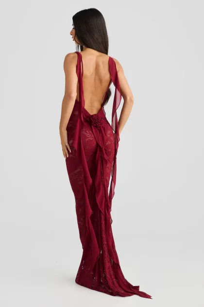 MELANI Samari Lace Gown - Shiraz - Image 4