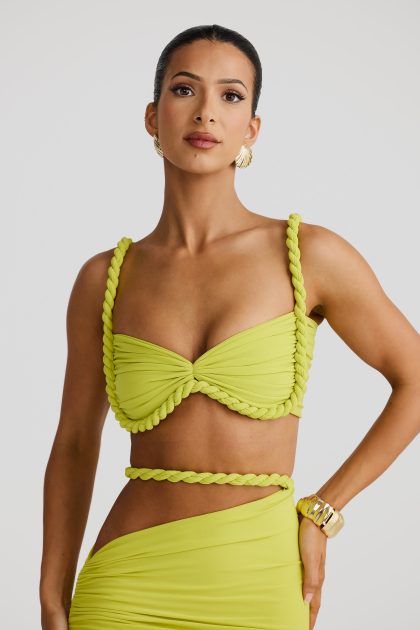MELANI Ahria Crop - Chartreuse