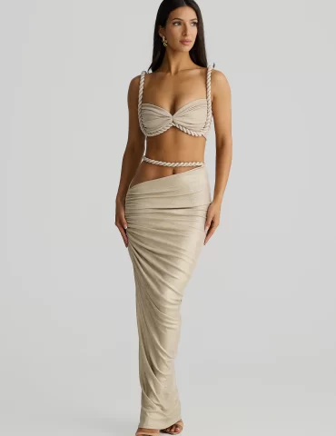MELANI Zenaya Skirt - Gold Marble