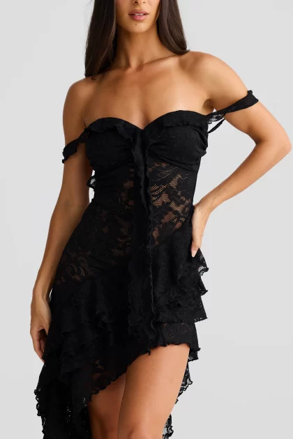 MELANI Miah Dress - Black Lace - Image 3