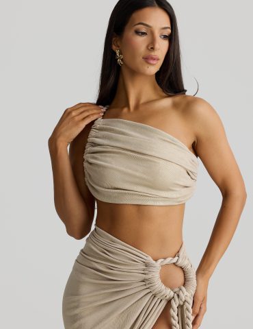 MELANI Licia Crop - Gold Marble