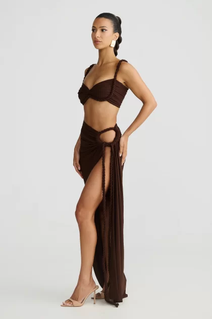 MELANI Saira Skirt - Expresso Brown - Image 2