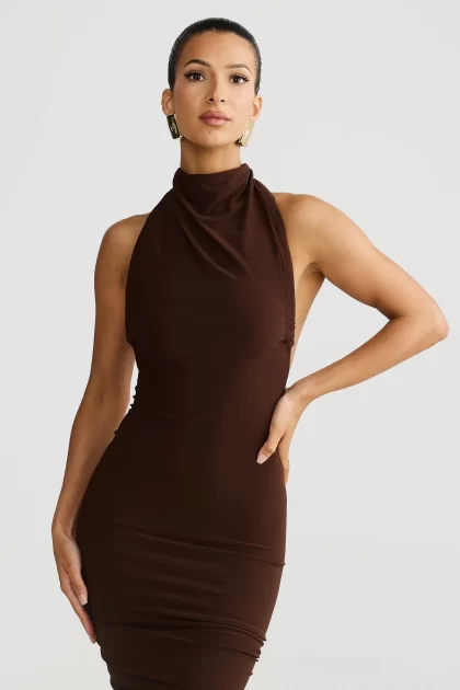 MELANI Chloe Multi Way Dress - Expresso Brown - Image 6