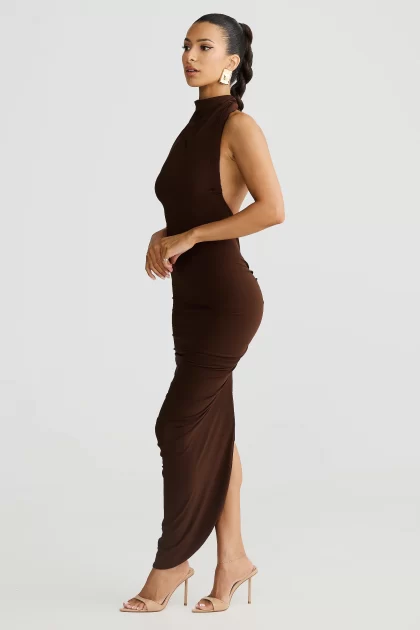 MELANI Chloe Multi Way Dress - Expresso Brown - Image 5