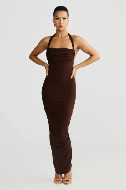 MELANI Chloe Multi Way Dress - Expresso Brown - Image 7