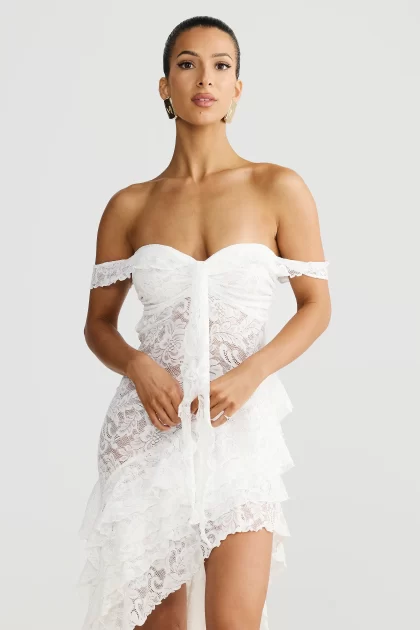 MELANI Miah Dress - White Lace - Image 5