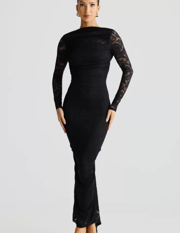 MELANI Amara Gown - Black Lace