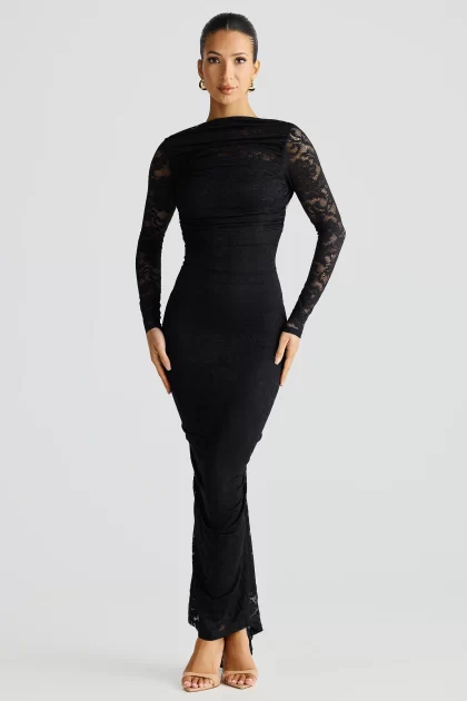 MELANI Amara Gown - Black Lace