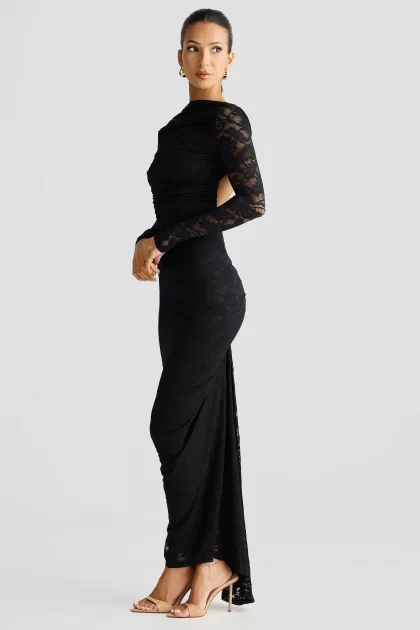 MELANI Amara Gown - Black Lace - Image 3