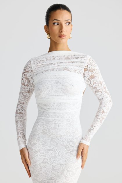 MELANI Amara Gown - White Lace - Image 3