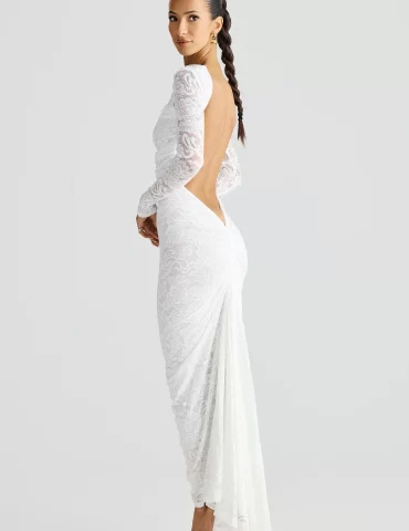 MELANI Amara Gown - White Lace
