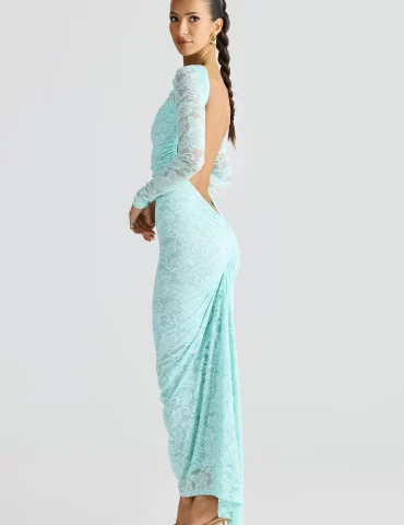 MELANI Amara Gown - Aqua Lace