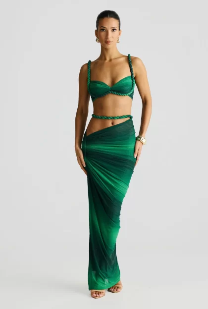 MELANI Zenaya Skirt - Emerald Ombre