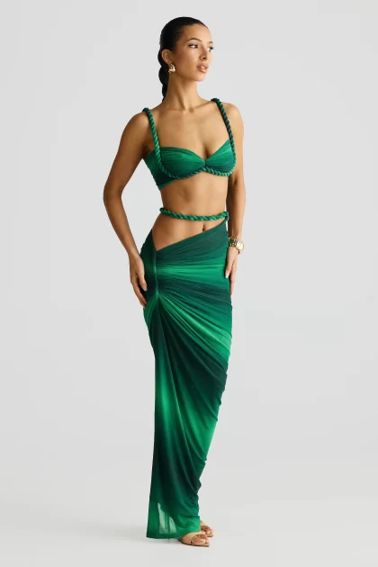 MELANI Zenaya Skirt - Emerald Ombre - Image 4