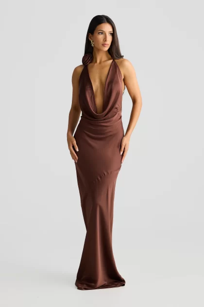 MELANI Josefina Gown - Espresso Brown