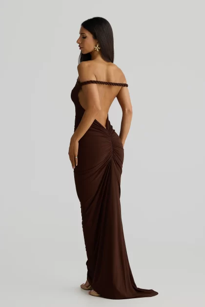 MELANI Maia Multi Way Gown - Espresso Brown - Image 2