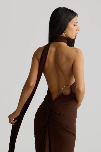 MELANI Constantina Gown - Espresso Brown - Image 4